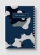 Lowha Spiral Notebook With 60 Sheets And Hard Paper Covers With Army Camouflage Abstract Design, For Jotting Notes And Reminders, For Work, University, School