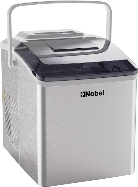 Nobel Ice Cube Maker, 10 Kgs/24h Ice Capacity, Silver, NIM13S