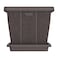 Cosmoplast Cedargrain Square Planter With Tray Dark Brown 30L