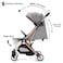 Teknum Explorer Travel Stroller - Melange Grey
