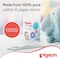 Pigeon Cotton Swabs, Flexible And Soft Paper Stem, 100% Soft Cotton Tips, Hinged, 100 Pieces, White