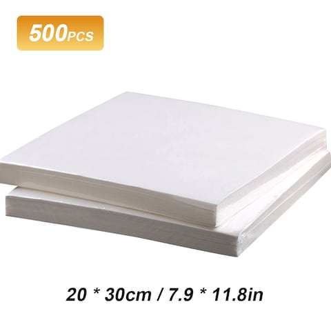 عام-500PCS فرن Parchmen الخبز ورقة كوكي كعكة الخبز ورقة غير عصا الشوي الهواء فراير تبخر