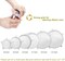 Generic Silicone Stretch Lids 6 Pack Suction Lid (White)