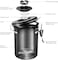 Doreen Coffee Canister  Airtight Stainless Steel Kitchen Food Storage Container with Date Tracker and Scoop for Beans, Grounds, Tea, Flour, Cereal, Sugar, 22OZ, Black(GC3004A)