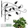 Aiwanto 2PC Plant Hanging Bracket Plant Hanger Wall Hooks Outdoor Indoor Iron Bracket with Screws for Lantern Planter Flower Hanger Bird Feeder (Black)