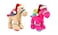 Bundle items - Beige camel with santa hat + Dark Pink camel with santa hat 18cm.