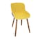 Jilphar Furniture Modern Light Weight Fabric Chair with Gray Fabric and Metal Legs- JP1277