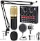 The Mohrim Condenser Microphone Bundle, BM-800 Mic Kit with Live Sound Card, Adjustable Mic Suspension Scissor Arm, Metal Shock Mount and Double-Layer Pop Filter for Studio Recording &amp; Broadcasting