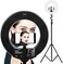 Coopic Rl-18D Bio-Color 3200K- 5600K Dimmable Ring Video Light (18 Inches/46 Centimeters Outer, 55W, 2048 Pieces LED Smd) Black