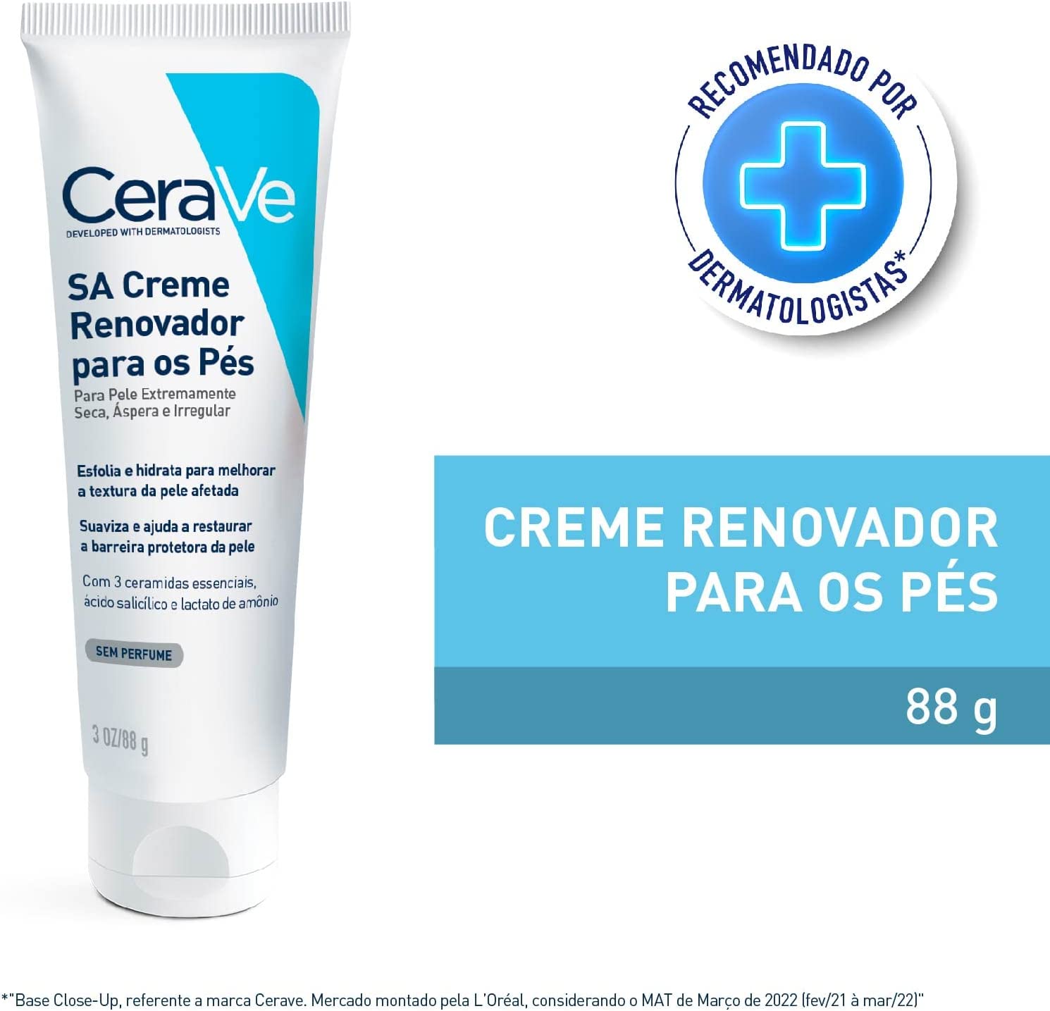 Generic Cerave Sa Renewing Foot Cream, 88ml/3Oz, For Extremely Dry, Rough, And Bumpy Feet