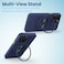 Remson Mag-X Phone Grip Finger Strap Magnetic Phone Kickstand with Silicone Strap Compatible for iPhone 14, 13 Pro/Max/Plus (Blue/Neon Green)
