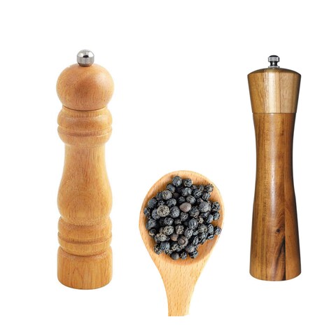 A One Wooden Pepper Grinder - Beige