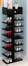 8-Tier Wooden Shoe Rack Shoe Cabinet Hallway Shoe Stand Storage Shelf With Drawer Simple Assembly 22 * 40 * 122.5cm White