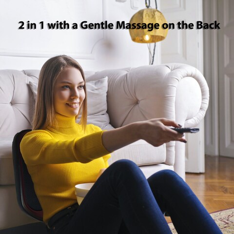 TECKWAVE Foot &amp; Back Massager Machine with Heat with Washable &amp; Durable Cover with Adjustable Intensity Level