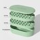 Ice Cube Tray /Soft Bottom 72 Grid/Double Layer Set/With Ice Shovel/Green