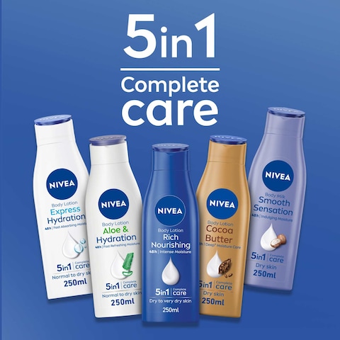 NIVEA Body Lotion Moisturizer Cocoa Butter Vitamin E 400ml Pack of 2