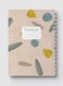 Lowha Spiral Notebook With 60 Sheets And Hard Paper Covers With Leaves Doodle Design, For Jotting Notes And Reminders, For Work, University, School