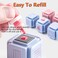 Student Stamp Student Seal, 6 in 1 Children&#39;s Learning and Error Correction Seals, Multi-functional Photosensitive Teaching Seal Reusable Hexagonal Seals, Square Cute Easy to Use (A-Pink)