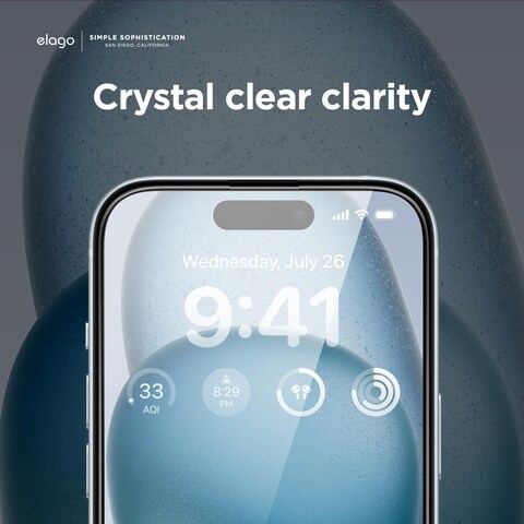 elago Tempered Glass designed for iPhone 15 Screen Protector - [1 PACK]