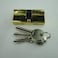 Generic Door Lock Cylinder With 3 Key Gp (Golden Colour) (80mm)