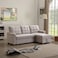 Modern 5 Seater L-Shape Sofa Cum Bed with Comfort Cushion Biege