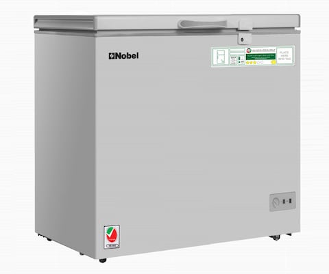 Nobel 150 L Gross / 141 L Net Capacity Single Door Freezer, Gas R600A, Lock And Key, 3 Star Rating, Adjustable Thermostat, Outer condenser NCF171RH Silver