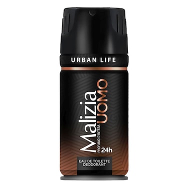 Malizia Uomo Urban Life Eau De Toilette Deodorant For Men - 150ml