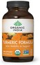 Organic India Turmeric Curcumin Herbal Supplement, Joint Mobility &amp; Immune Support, Healthy Inflammatory Response, Whole Root Supplement, Trikatu, USDA Certified Organic, Non-GMO, 180 Capsules