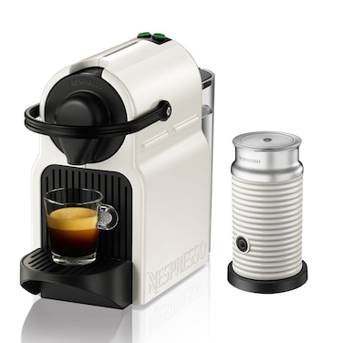 ماكينة تحضير القهوة نسبريسو إينيسيا مع أيروتشينو 3 أداة صنع رغوة الحليب - أبيض - D40
