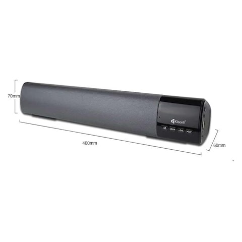 Kisonli LED-800B Wireless BT Speaker with Alarm Clock - Black