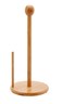 Lavish 30 cm Long Solid Bamboo Wooden Tissue And Paper Towel Roll Holder Round Base [1-Unit]