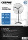 Geepas 24" Industrial Pedestal Fan, 160W Electric Standing Floor Fan With 3-Speed, 3 PC Aluminum Blades, Ideal For Home And Office Use - 2 Year Warranty
