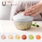 Generic-light grey Garlic Grinder Manual Food Chopper Shredder Hand Pull Cutter for Vegetables Meat