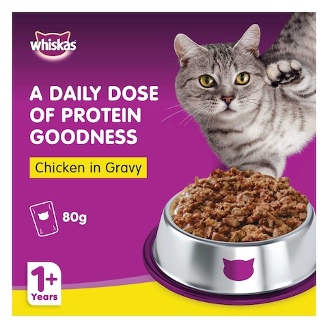 Whiskas Wet Cat Food Chicken In Gravy 80g