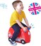 Trunki Red Fire Engine Frank Ride-On Suitcase Children's Luggage(Frank, Red)