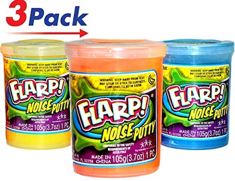 JA-RU Flarp Noise Putty Scented (3 Units Assorted) Squishy Sensory Toys for Easter, ADHD Autism Stress Toy, Great Party Favors Fidget for Kids and Adults Boys &amp; Girls. 10041-3