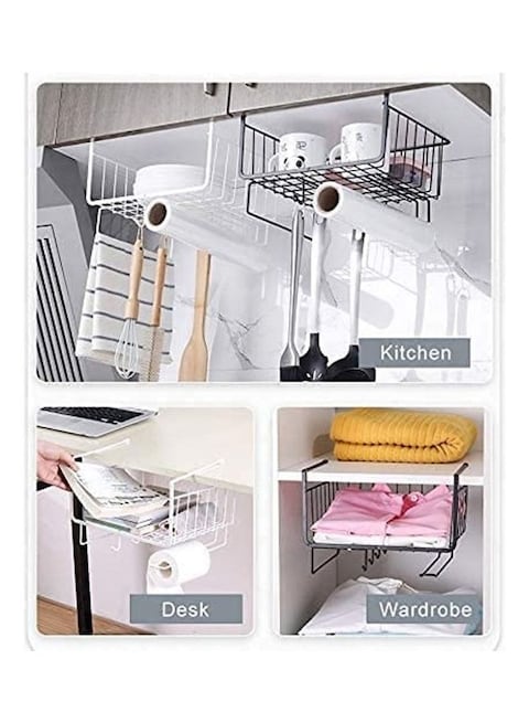 Marrkhor Kitchen Under Shelf Storage Basket, Black