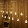 Curtain Wish Ball String Lights,Home Decorative Fairy Lights,Glass Hanging Party Lights for Wedding Christmas Party Bedroom Home Decor