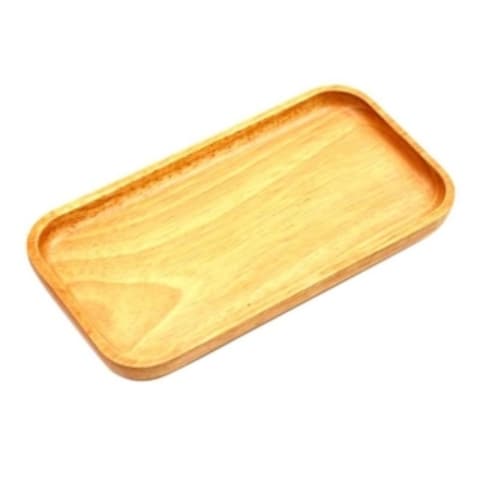 LIYING Wooden Plate Brown 13x30centimeter