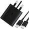 Generic Wireless Charg&eacute;rs Samsung S21 Ultra Original Charg&eacute;r Super Charg&eacute; 25W UK Adapter 5A Type C To Type C Cable Travel Adapter For Galaxy S21 Ultra (Black UK Charg&eacute;r Set)