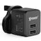Xpower - Mini Cube Universal Travel Adapter USB Charger 2 USB Ports 2.4A Quick Charge