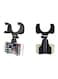 Margoun - Car Rearview Mirror Mount Stand With Universal Holder For Mobile Phone Black