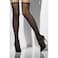 Smiffys Fishnet Hold-Ups for Female- Black