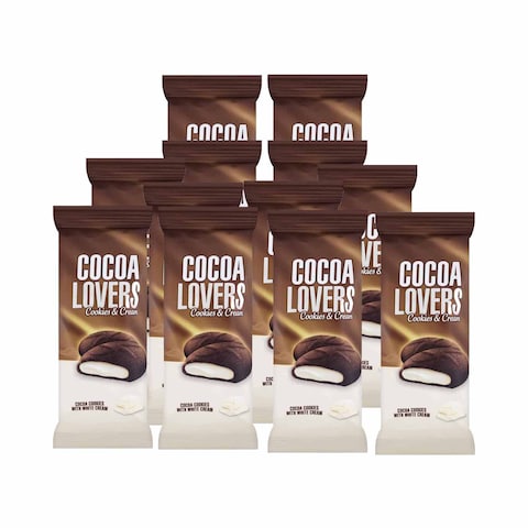 Cocoa Lovers Cookies with White Cream - 12 Packs - 4 Cookies
