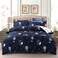 GOLDEN HOME  6-Piece Queen Size Duvet Cover Set, 1 Duvet Cover + 1 Fitted Sheet + 4 Pillow Cases, Microfibre, Muesli