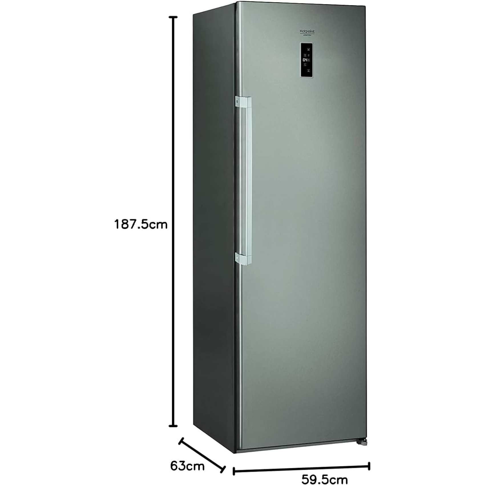 Ariston 363 Liters Single Door Refrigerator, SA8A2DXRFEX, Optic Inox