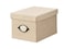 Storage box with lid, beige18x25x15 cm