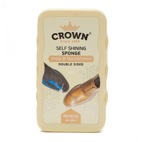 Crown Double-Side Shoe Sponge - Clear