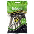 Buy Falcon Plastic Spoon Silver 25 PCS in UAE