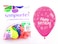 50 pcs,12'' Round Balloon, Neon Assorted, Happy Birthday, Latex Balloons